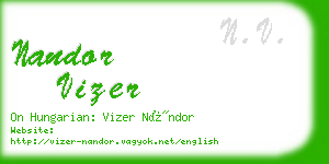 nandor vizer business card